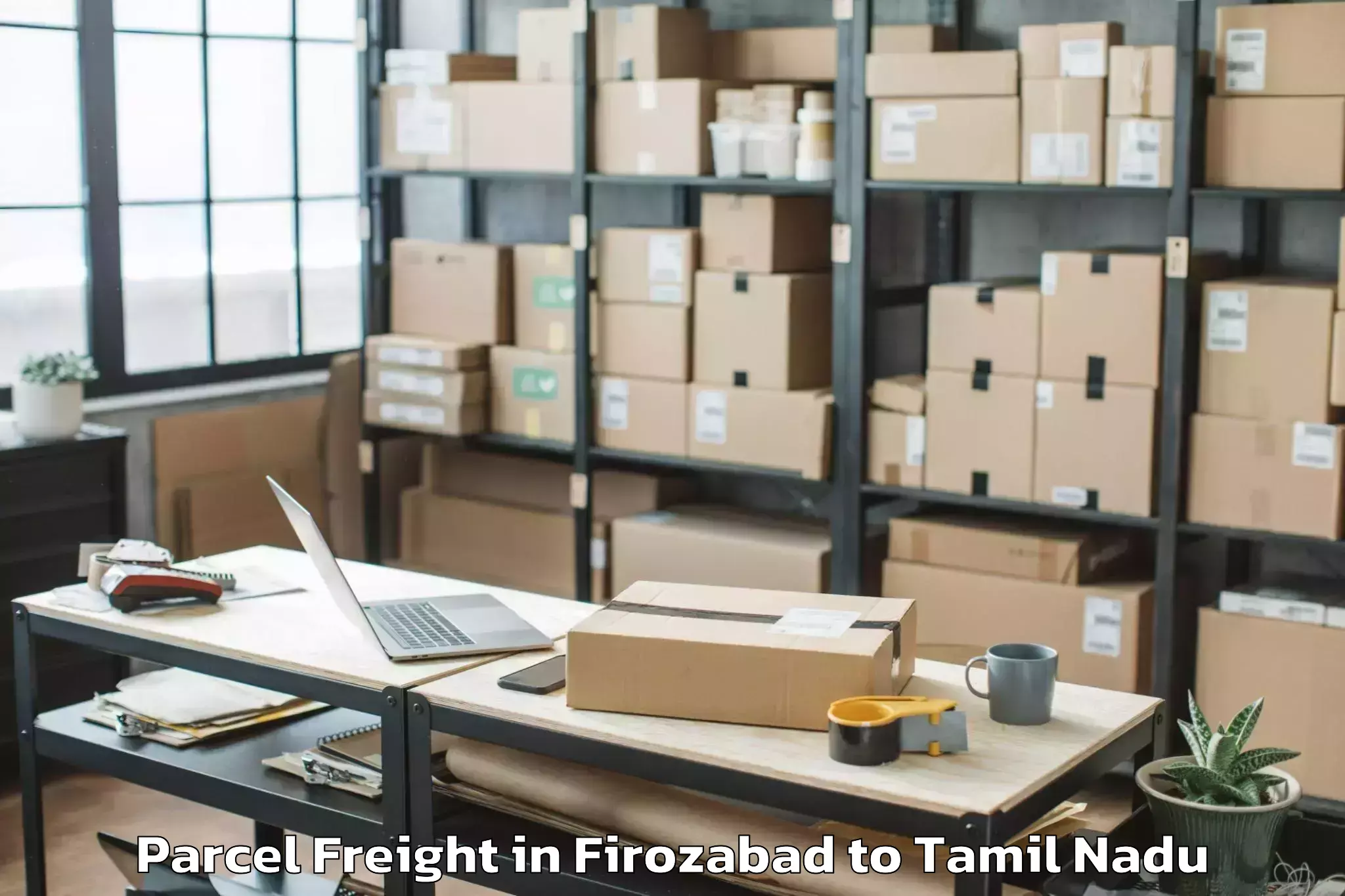 Book Your Firozabad to Manalurpettai Parcel Freight Today